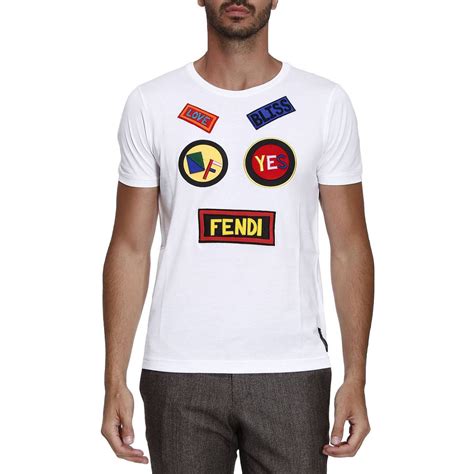 fendi t shirt herren weiß|fendi t shirt size guide.